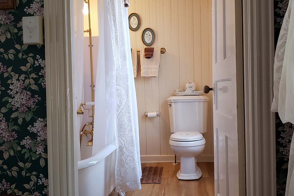 Room 1 bathroom, The Wilbraham Mansion & Suites Boutique Hotel, Cape May, NJ