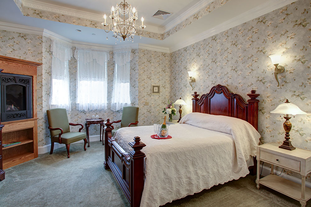 Suite 102 Fireplace, The Wilbraham Mansion & Suites Boutique Hotel, Cape May, NJ