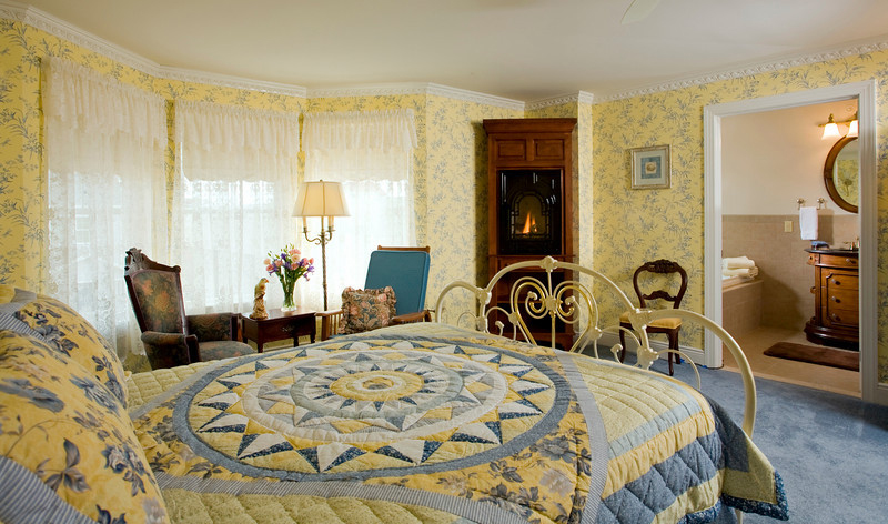 Suite 206 Fireplace, The Wilbraham Mansion Bed & Breakfast, On the Jersey Shore